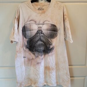 The Mountain Pug In Sunglasses Short Sleeve Tee Shirt